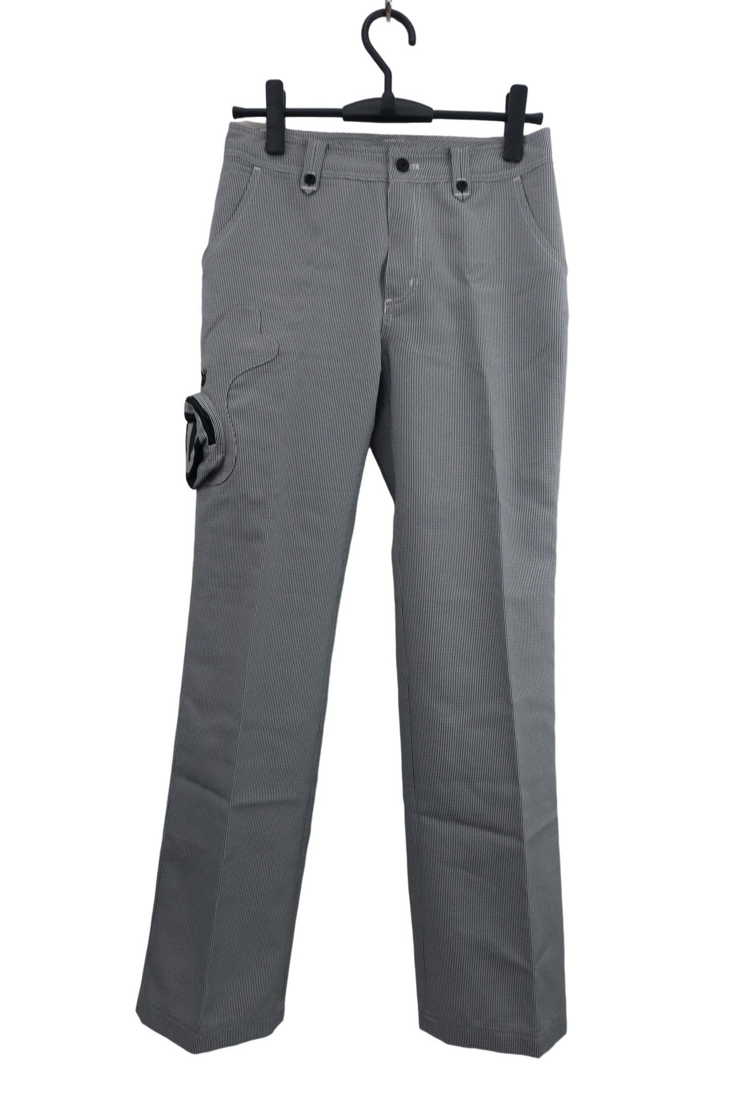 M.U SPORTS(エムユースポーツ) パンツ 白黒チェック レディース 40 B-1