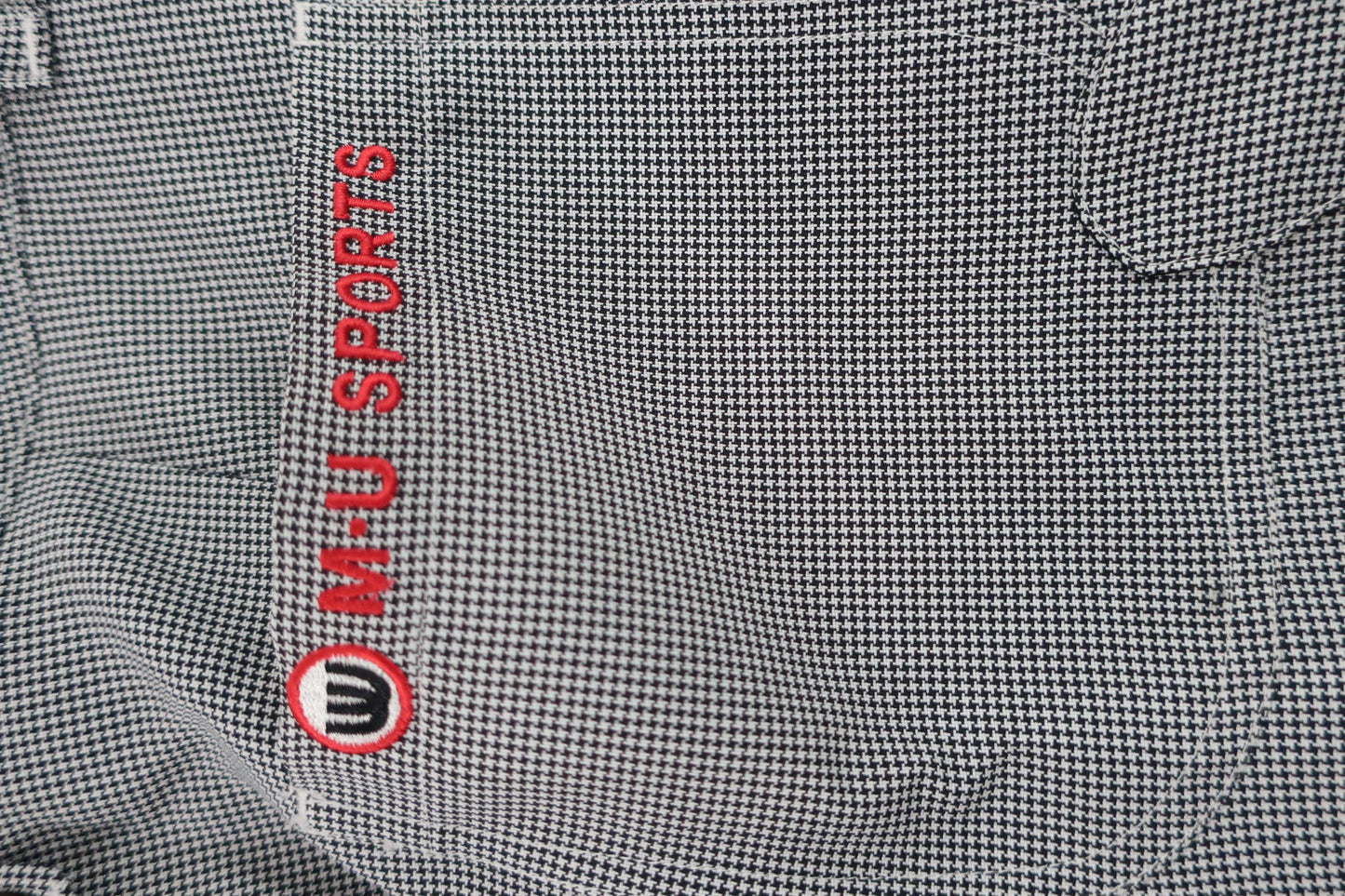 M.U SPORTS(エムユースポーツ) パンツ 白黒チェック レディース 40 B-5
