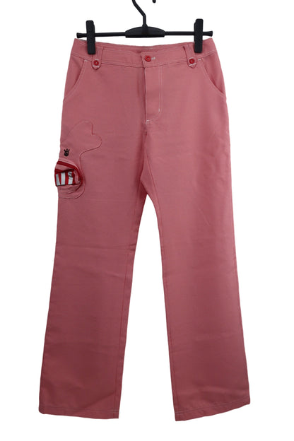 M.U SPORTS(エムユースポーツ) パンツ 赤白チェック レディース 40 A-1