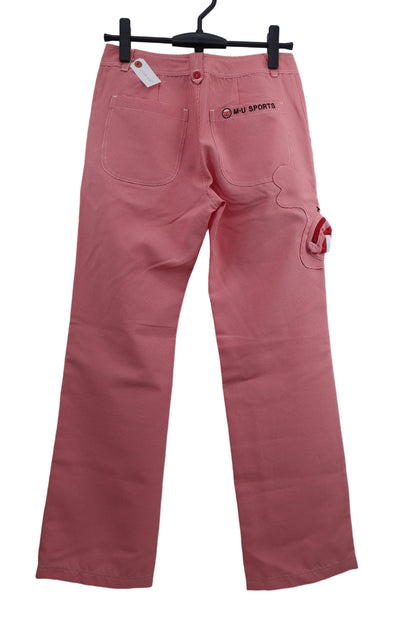 M.U SPORTS(エムユースポーツ) パンツ 赤白チェック レディース 40 A-6