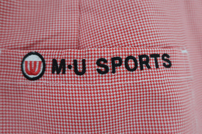 M.U SPORTS(エムユースポーツ) パンツ 赤白チェック レディース 40 A-7