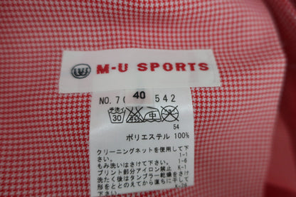 M.U SPORTS(エムユースポーツ) パンツ 赤白チェック レディース 40 A-10