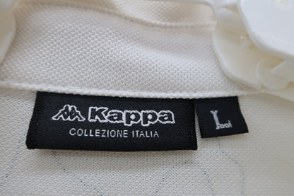 Kappa(カッパ) 半袖ポロシャツ 白地総柄 レディース L A-4