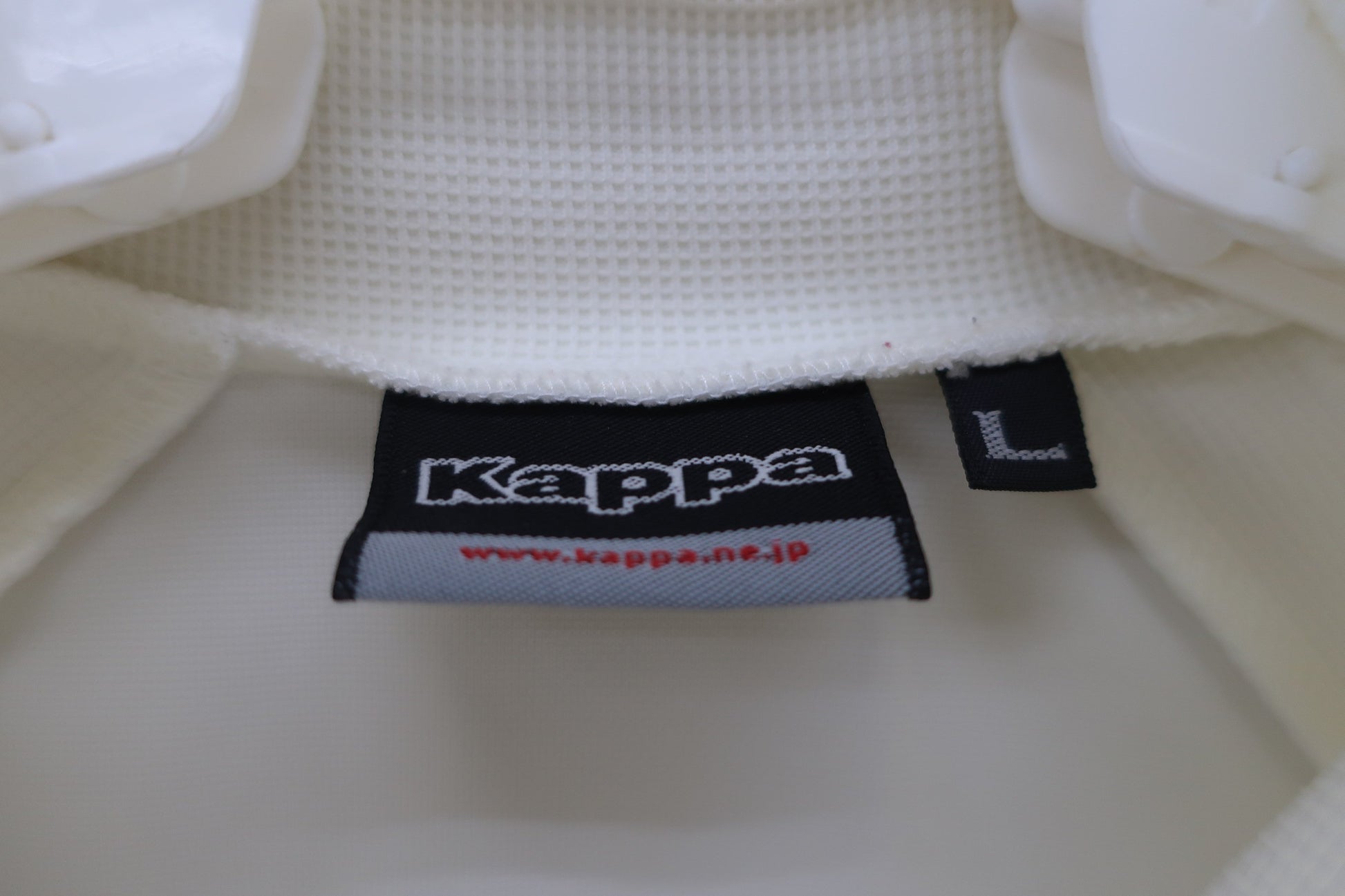Kappa(カッパ) 半袖ハーフジップシャツ 白 レディース L B-3