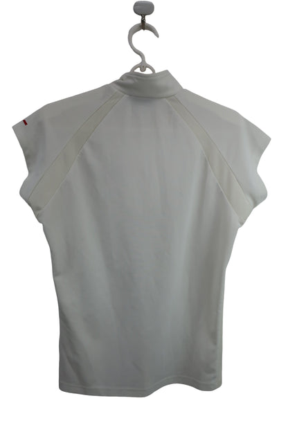 Kappa(カッパ) 半袖ハーフジップシャツ 白 レディース L B-6