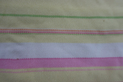 le coq sportif(ルコックスポルティフ) 半袖ポロシャツ 黄ピンク白ボーダー レディース L B-6