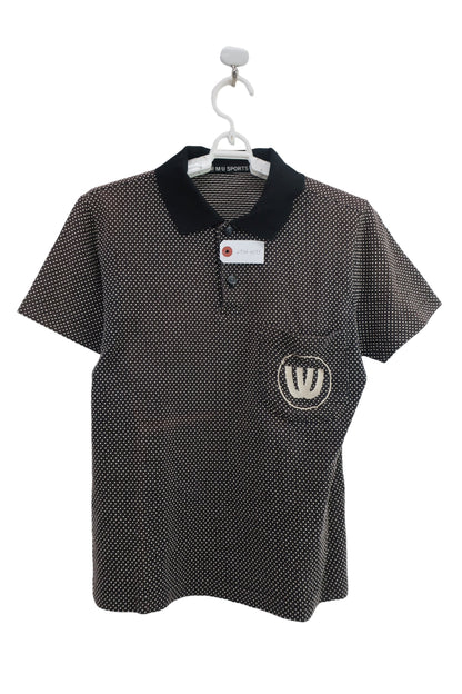 M.U SPORTS(エムユースポーツ) 半袖ポロシャツ 濃茶ベージュドット レディース 40 B-1