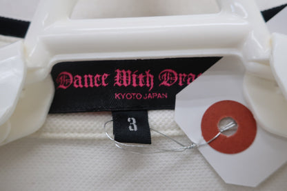 Dance With Dragon(ダンスウィズドラゴン) 半袖ポロシャツ 白黒柄 レディース 3 D2-132300 C-2
