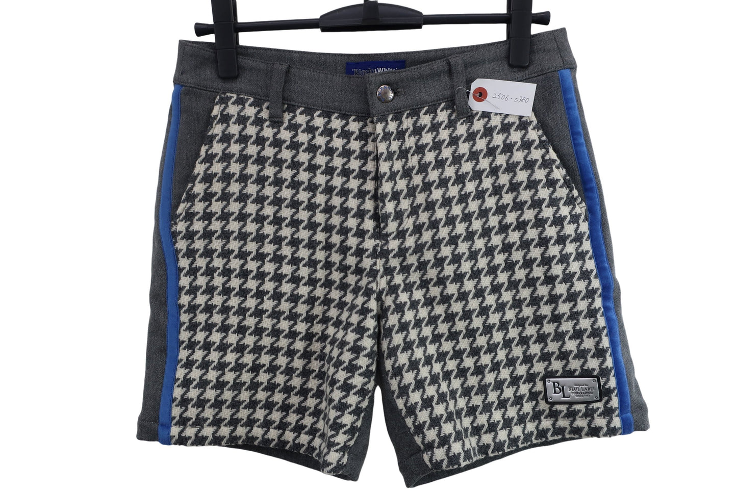 Black & White(ブラック&ホワイト) ショートパンツ グレー千鳥柄 レディース 2 B-1