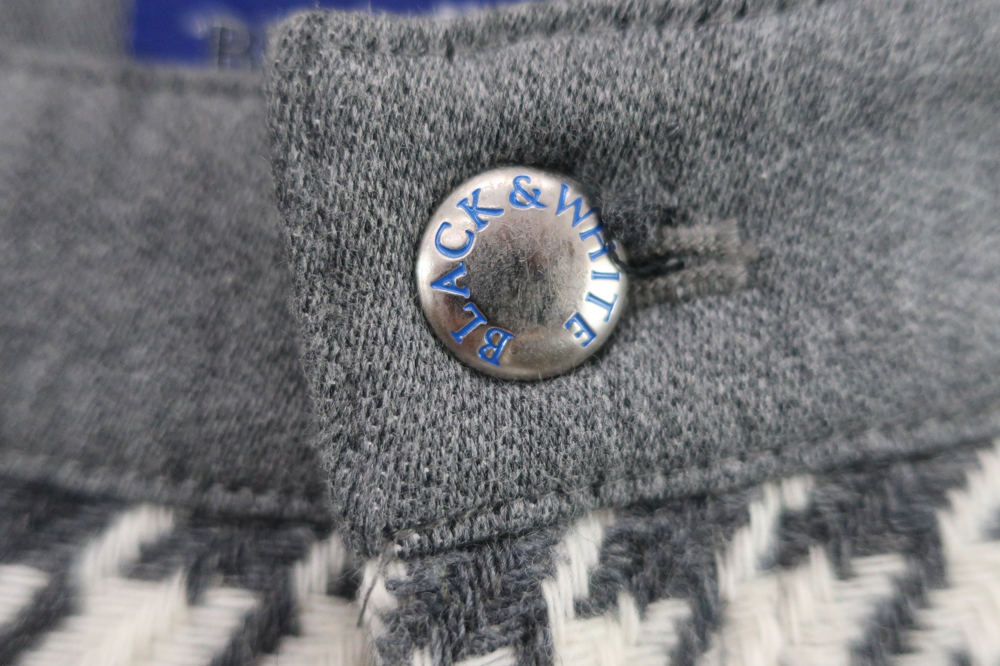 Black & White(ブラック&ホワイト) ショートパンツ グレー千鳥柄 レディース 2 B-3