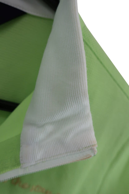 Munsingwear(マンシングウェア) 半袖ハーフジップシャツ 黄緑 レディース L B-6