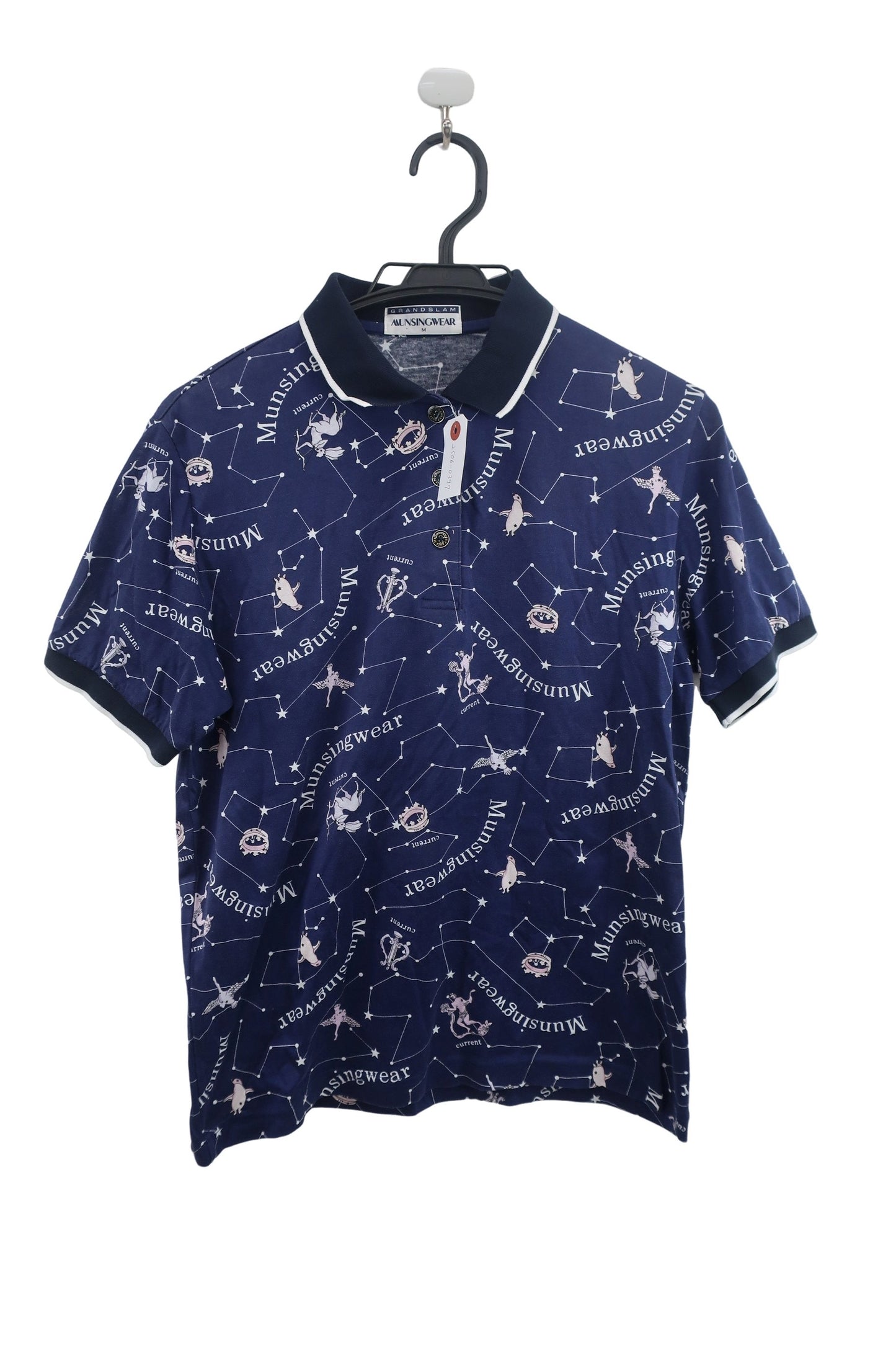 Munsingwear(マンシングウェア) 半袖ポロシャツ ネイビー星座柄 レディース M B-1