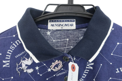 Munsingwear(マンシングウェア) 半袖ポロシャツ ネイビー星座柄 レディース M B-2