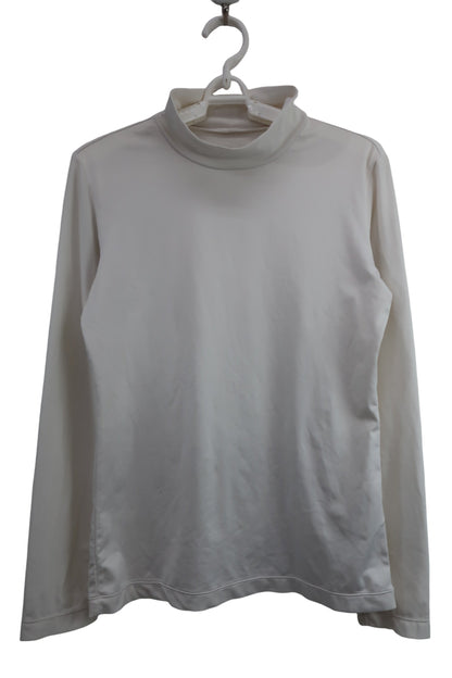 marie claire sport(マリ・クレール・スポーツ) モックネックシャツ 白 レディース L B-1