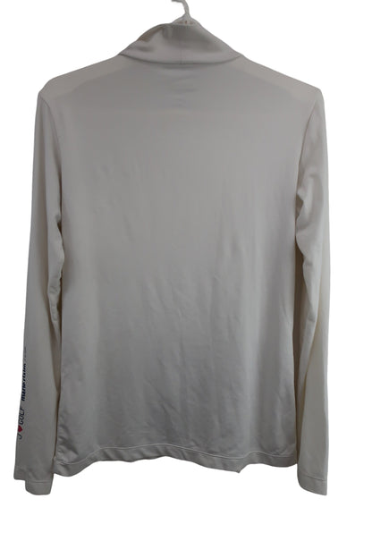 marie claire sport(マリ・クレール・スポーツ) モックネックシャツ 白 レディース L B-7