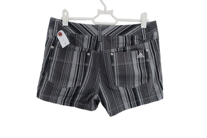 adidas(アディダス) ショートパンツ グレー黒ストライプ レディース M A-3