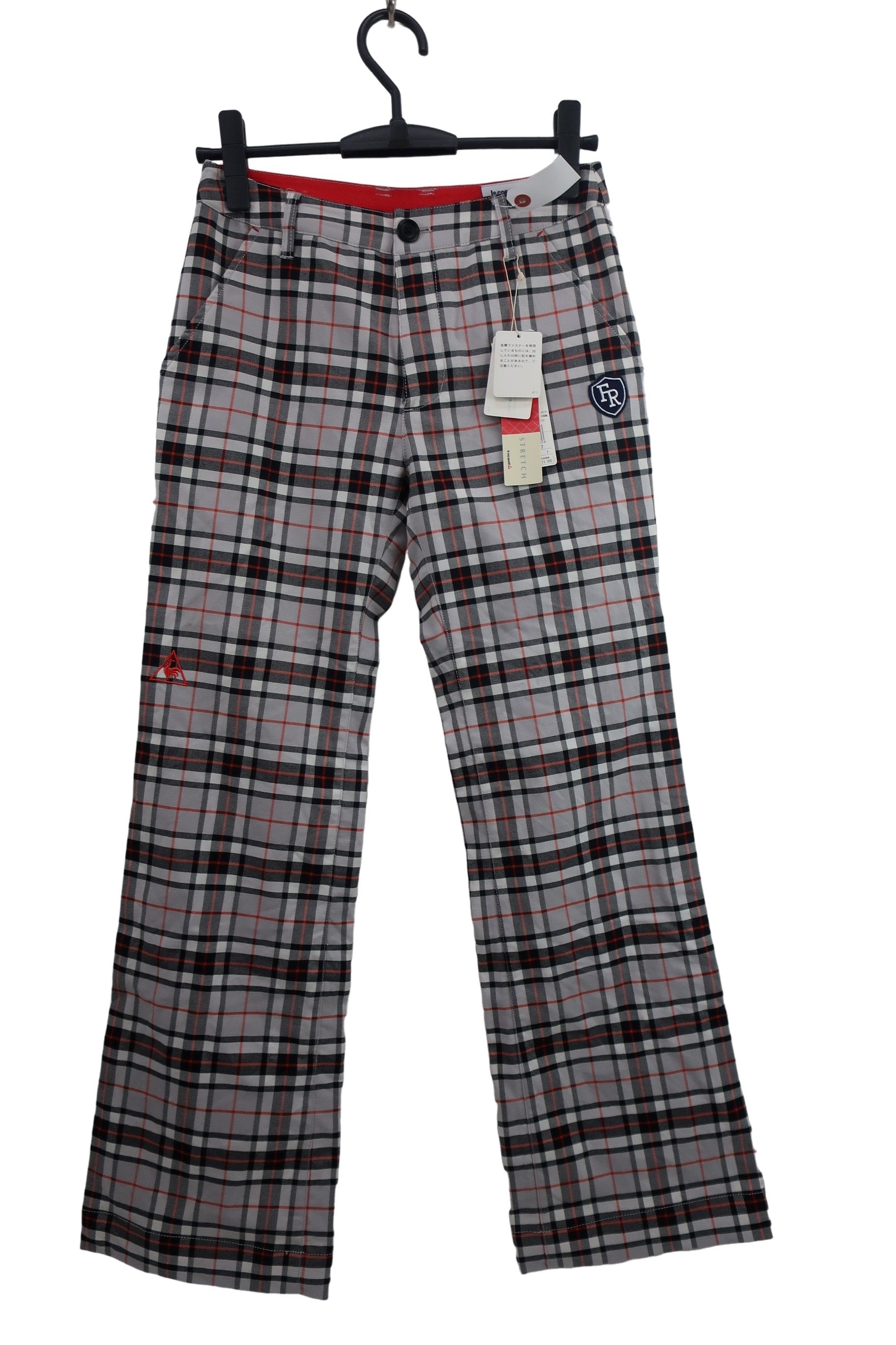 le coq sportif(ルコックスポルティフ) パンツ グレー黒オレンジチェック レディース 7 N-1