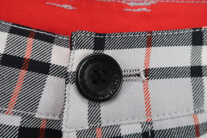 le coq sportif(ルコックスポルティフ) パンツ グレー黒オレンジチェック レディース 7 N-4