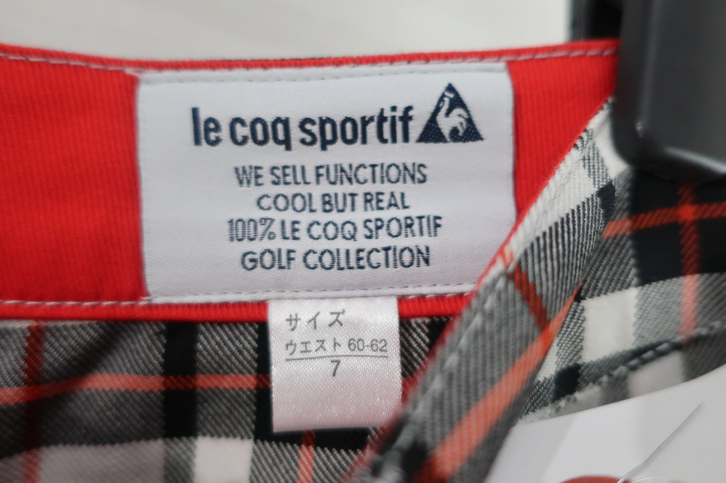 le coq sportif(ルコックスポルティフ) パンツ グレー黒オレンジチェック レディース 7 N-6
