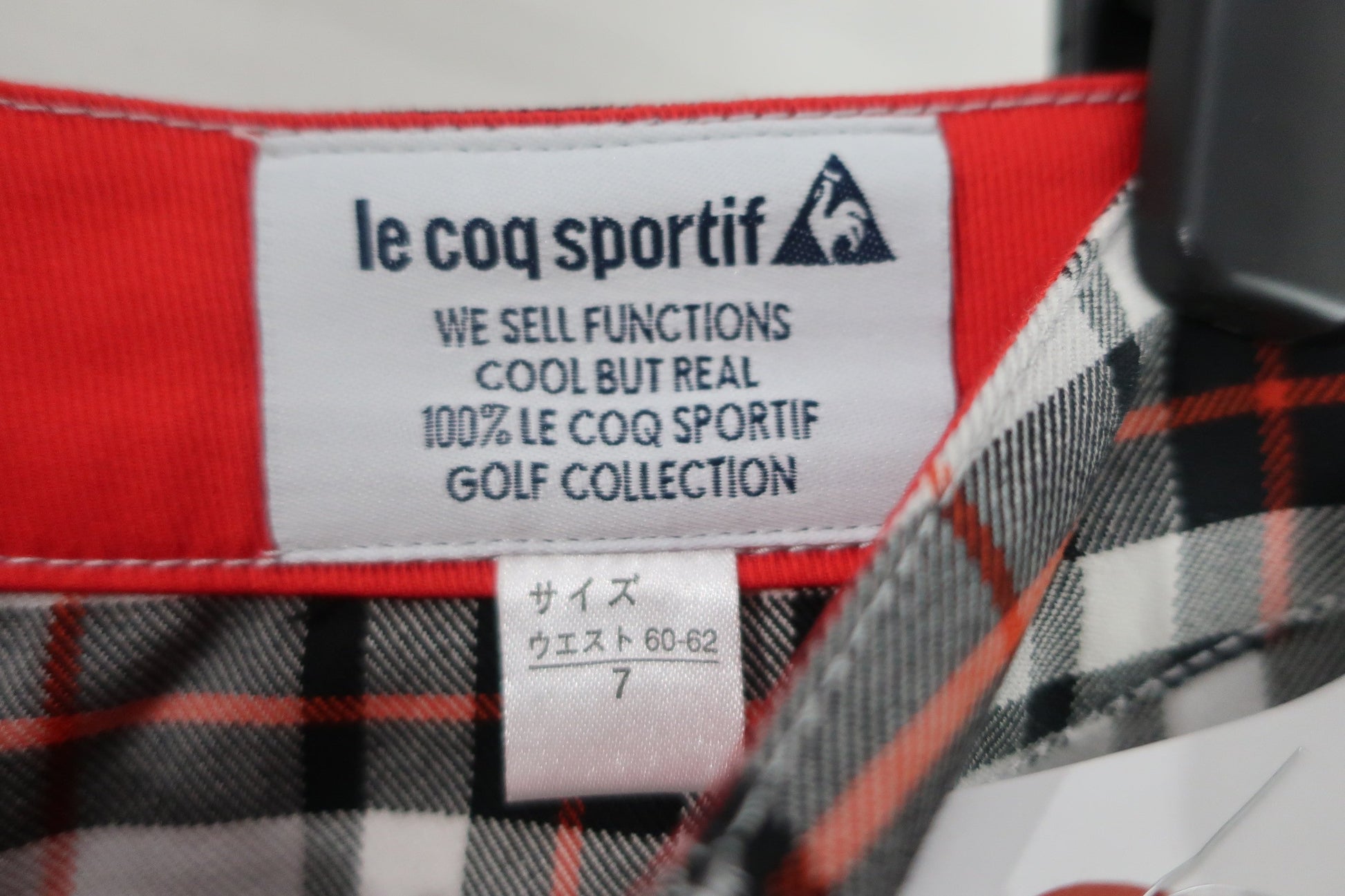 le coq sportif(ルコックスポルティフ) パンツ グレー黒オレンジチェック レディース 7 N-6