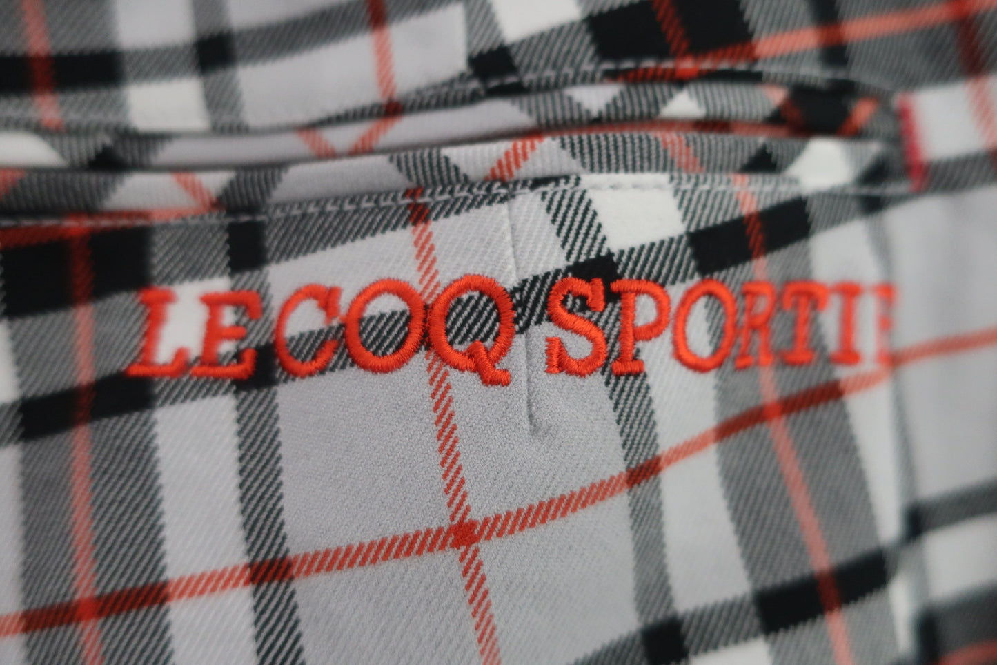 le coq sportif(ルコックスポルティフ) パンツ グレー黒オレンジチェック レディース 7 N-8