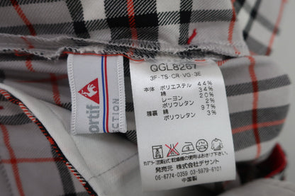 le coq sportif(ルコックスポルティフ) パンツ グレー黒オレンジチェック レディース 7 N-9