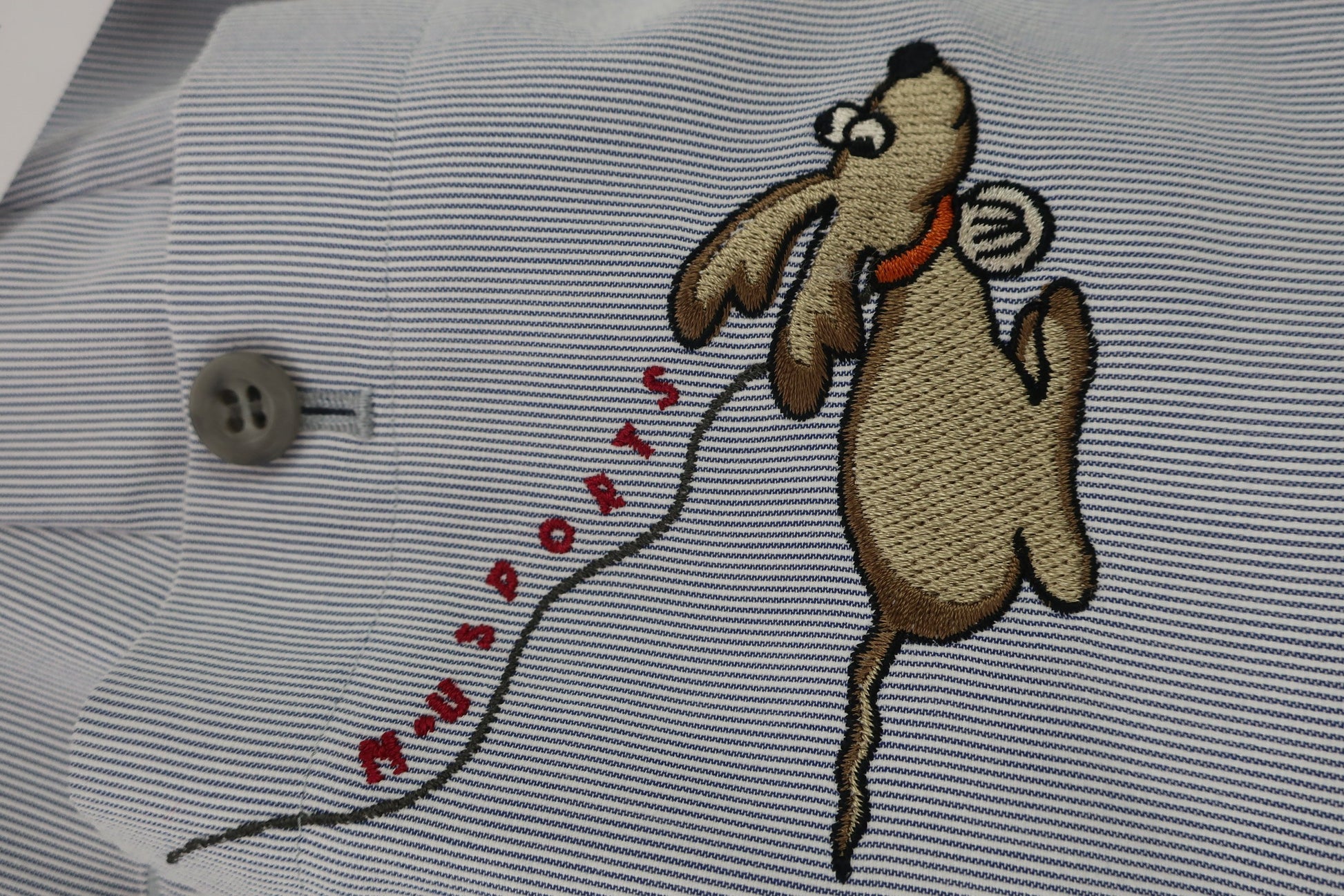 M.U SPORTS(エムユースポーツ) パンツ ネイビーストライプ レディース 42 B-5
