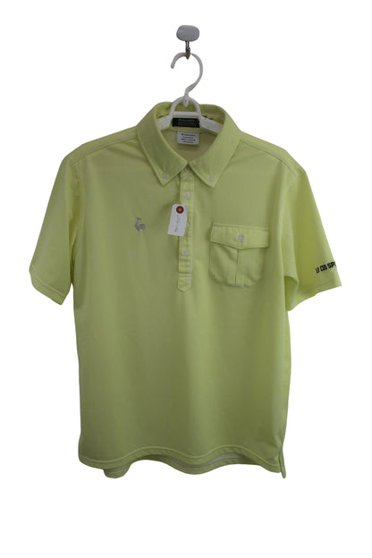 le coq sportif(ルコックスポルティフ) ポロシャツ 黄色白ストライプ メンズ M A-1