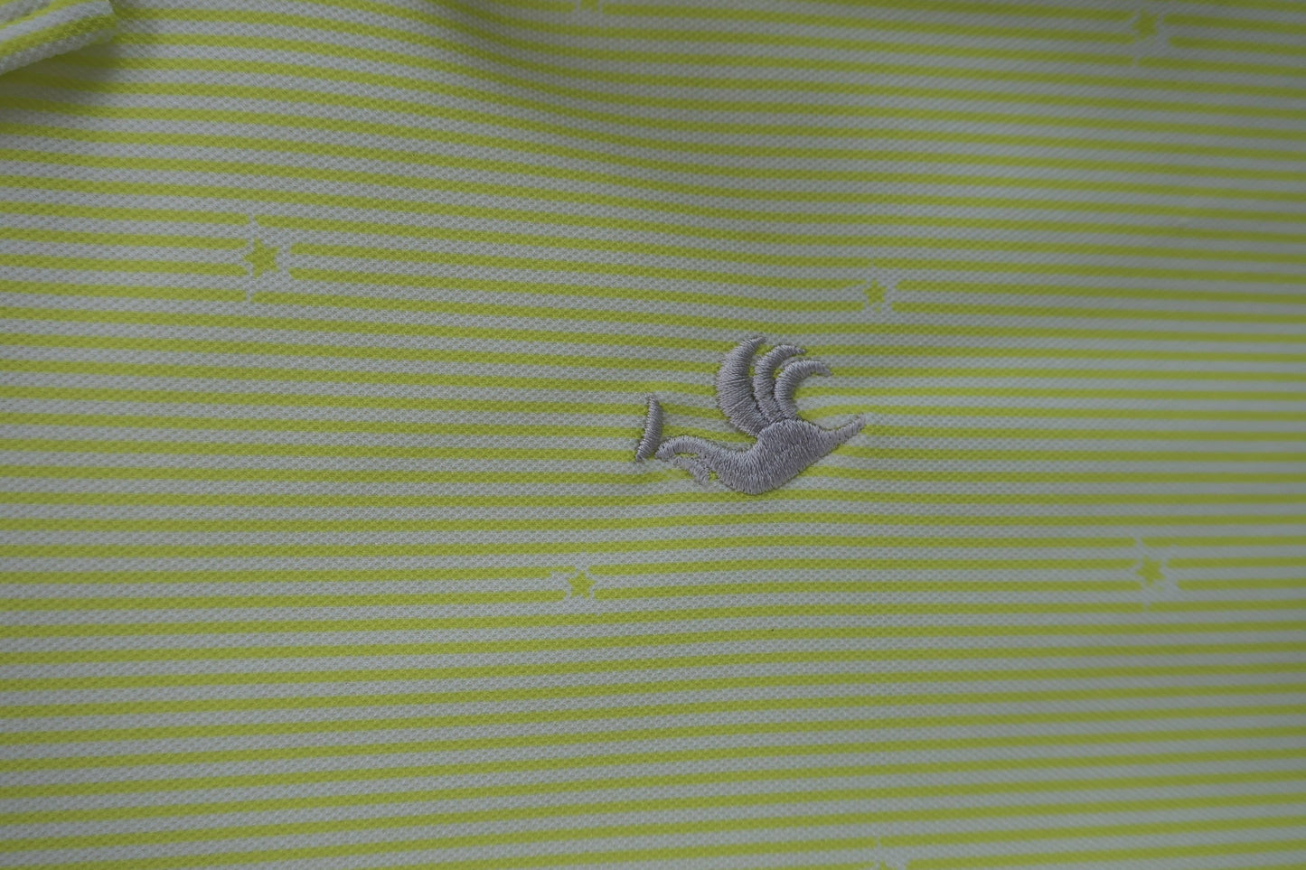 le coq sportif(ルコックスポルティフ) ポロシャツ 黄色白ストライプ メンズ M A-2