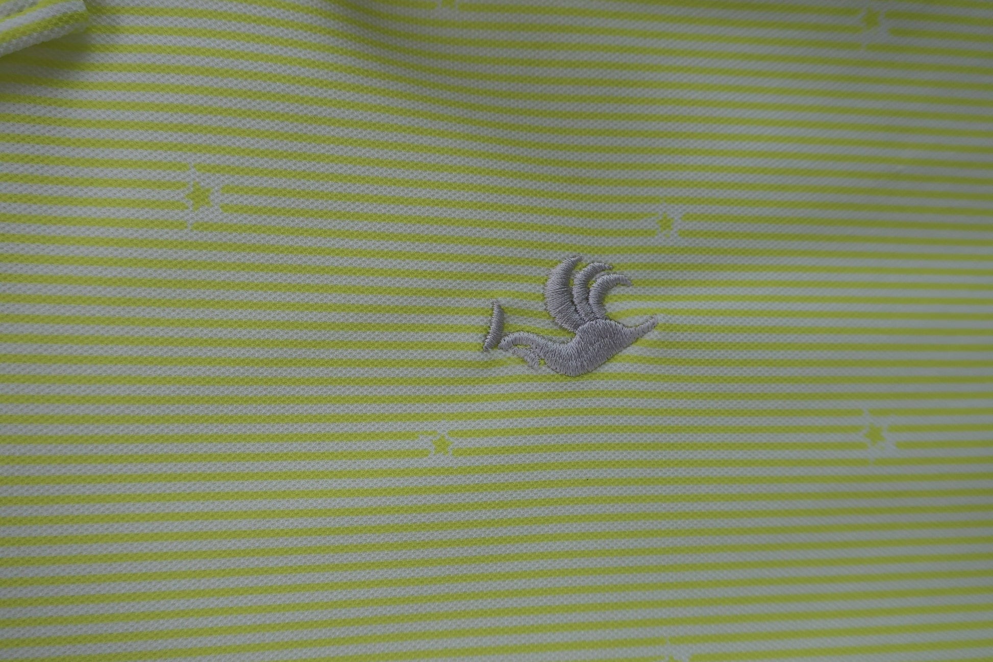 le coq sportif(ルコックスポルティフ) ポロシャツ 黄色白ストライプ メンズ M A-2