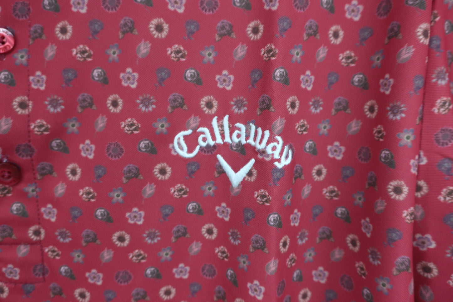 Callaway(キャロウェイ) ポロシャツ 赤総柄 メンズ 3L C22134113 A-2