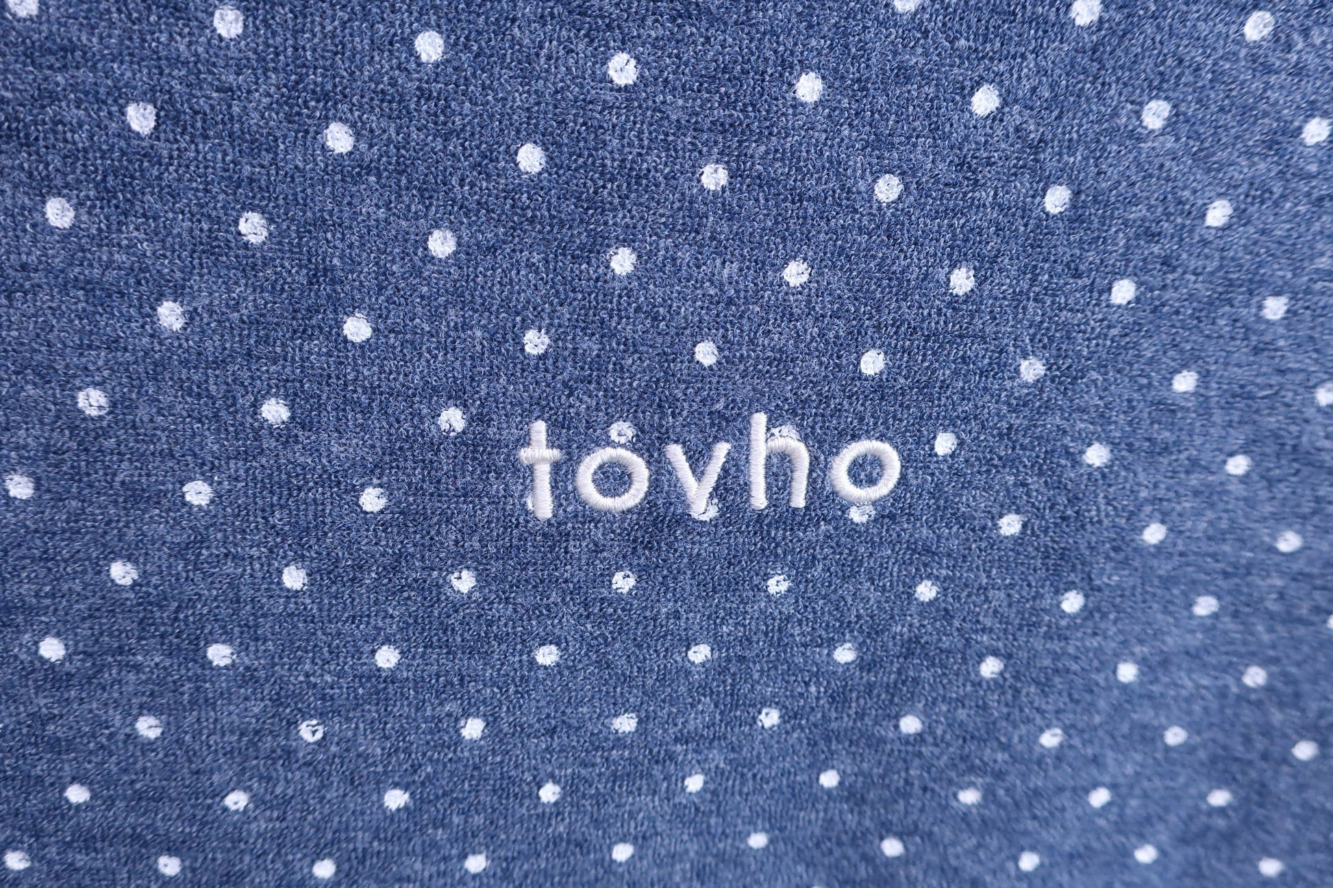 tovho(トヴホ) 半袖モックネックシャツ ネイビー白水玉 メンズ 2 A-3