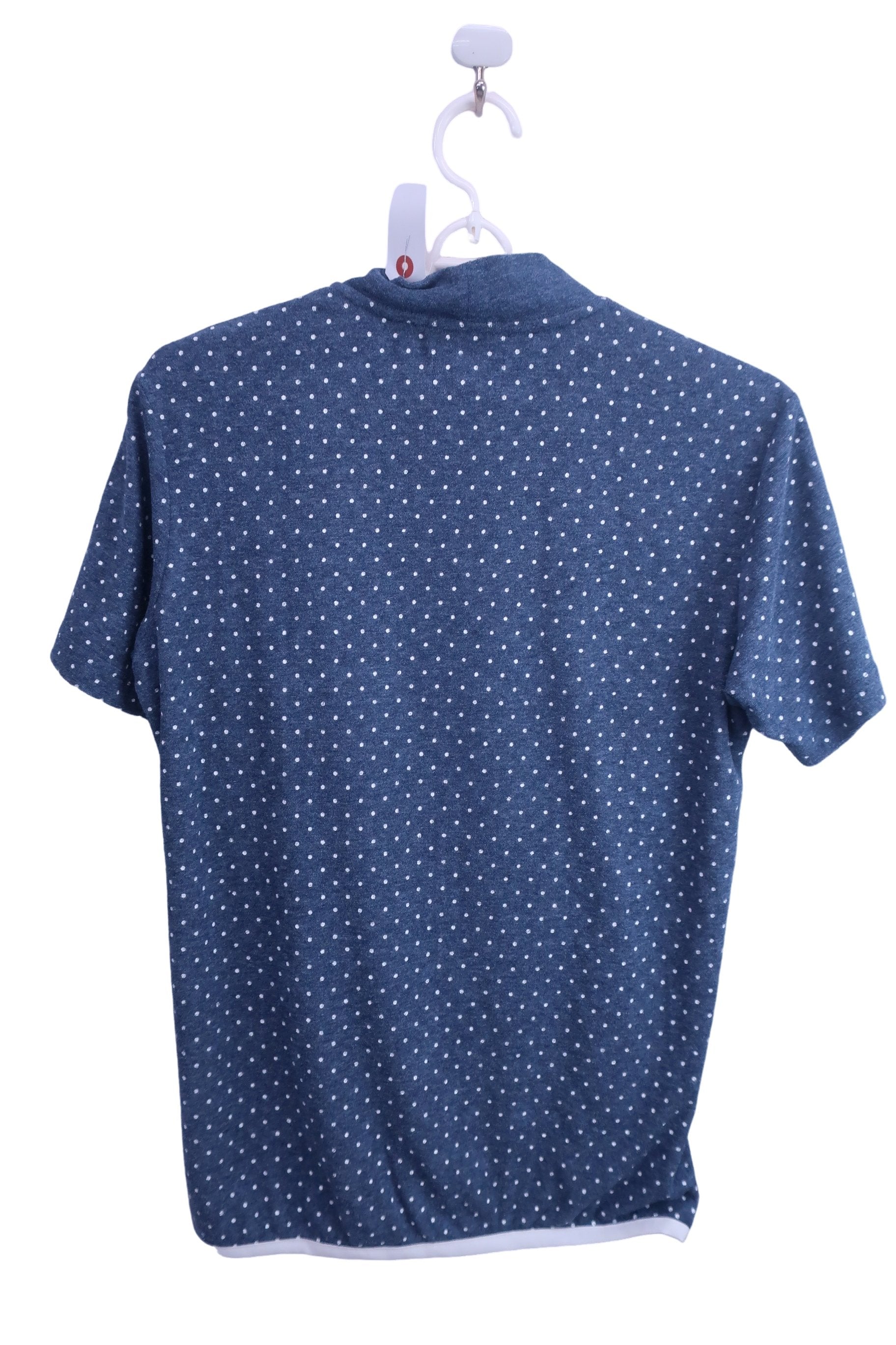 tovho(トヴホ) 半袖モックネックシャツ ネイビー白水玉 メンズ 2 A-5