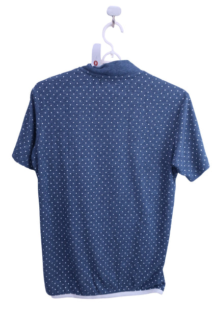 tovho(トヴホ) 半袖モックネックシャツ ネイビー白水玉 メンズ 2 A-5