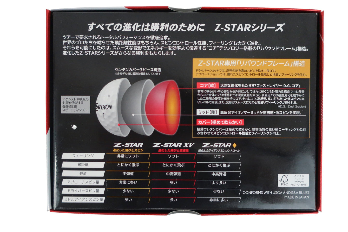 SRIXON(スリクソン) ゴルフボール ホワイト 1ダース Z-STAR XV 2023年モデル N-3