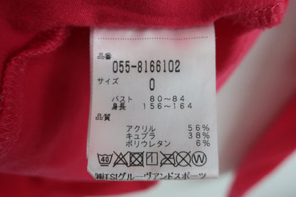 PEARLY GATES(パーリーゲイツ) 長袖モックネックシャツ ピンク レディース 0 055-8166102 C-7