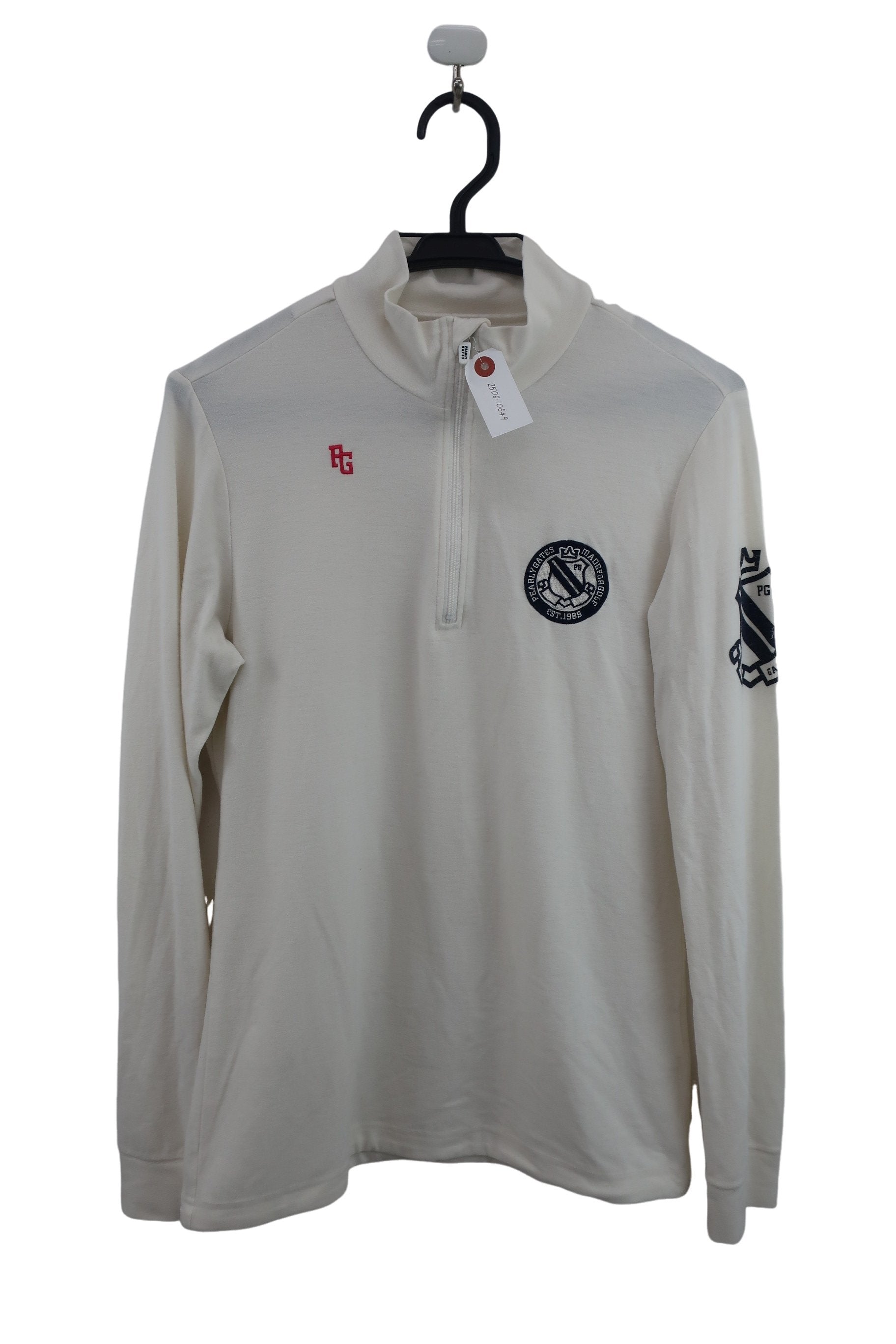 PEARLY GATES(パーリーゲイツ) 長袖ハーフジップモックネックシャツ 白 レディース 1 055-8166108 B-1