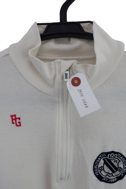 PEARLY GATES(パーリーゲイツ) 長袖ハーフジップモックネックシャツ 白 レディース 1 055-8166108 B-6