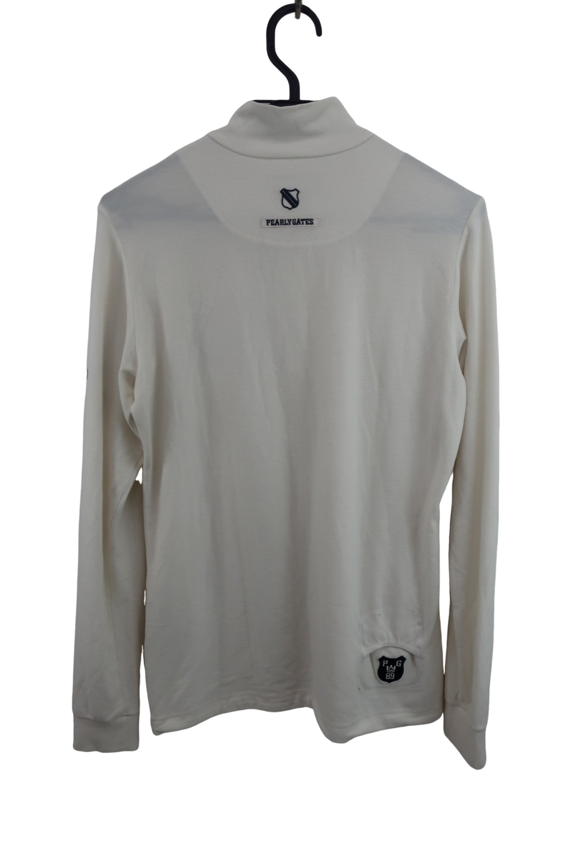 PEARLY GATES(パーリーゲイツ) 長袖ハーフジップモックネックシャツ 白 レディース 1 055-8166108 B-7