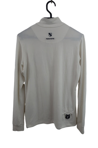 PEARLY GATES(パーリーゲイツ) 長袖ハーフジップモックネックシャツ 白 レディース 1 055-8166108 B-7