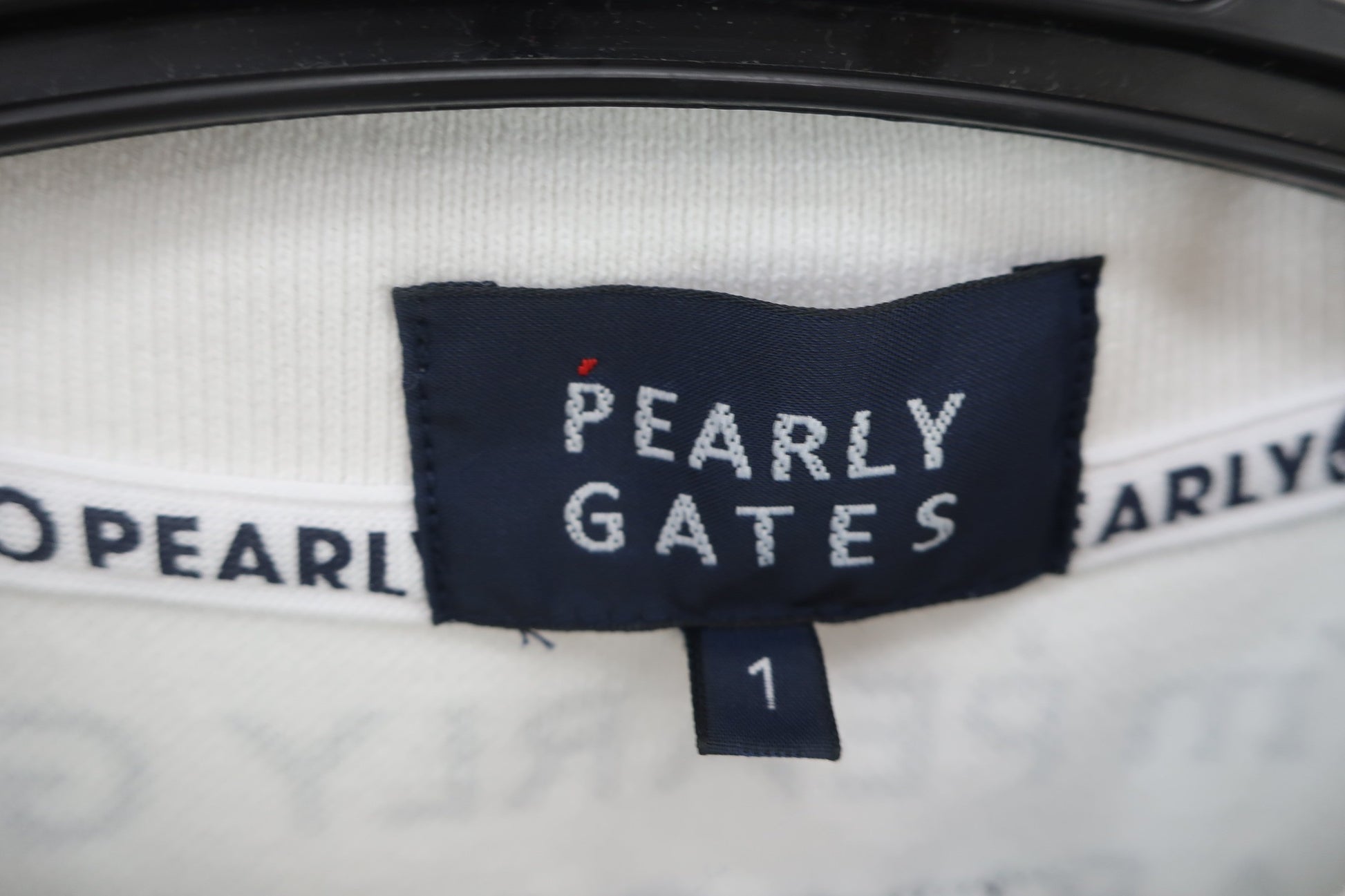 PEARLY GATES(パーリーゲイツ) ノースリーブポロシャツ 白ロゴ柄 レディース 1 055ー9160314 A-2