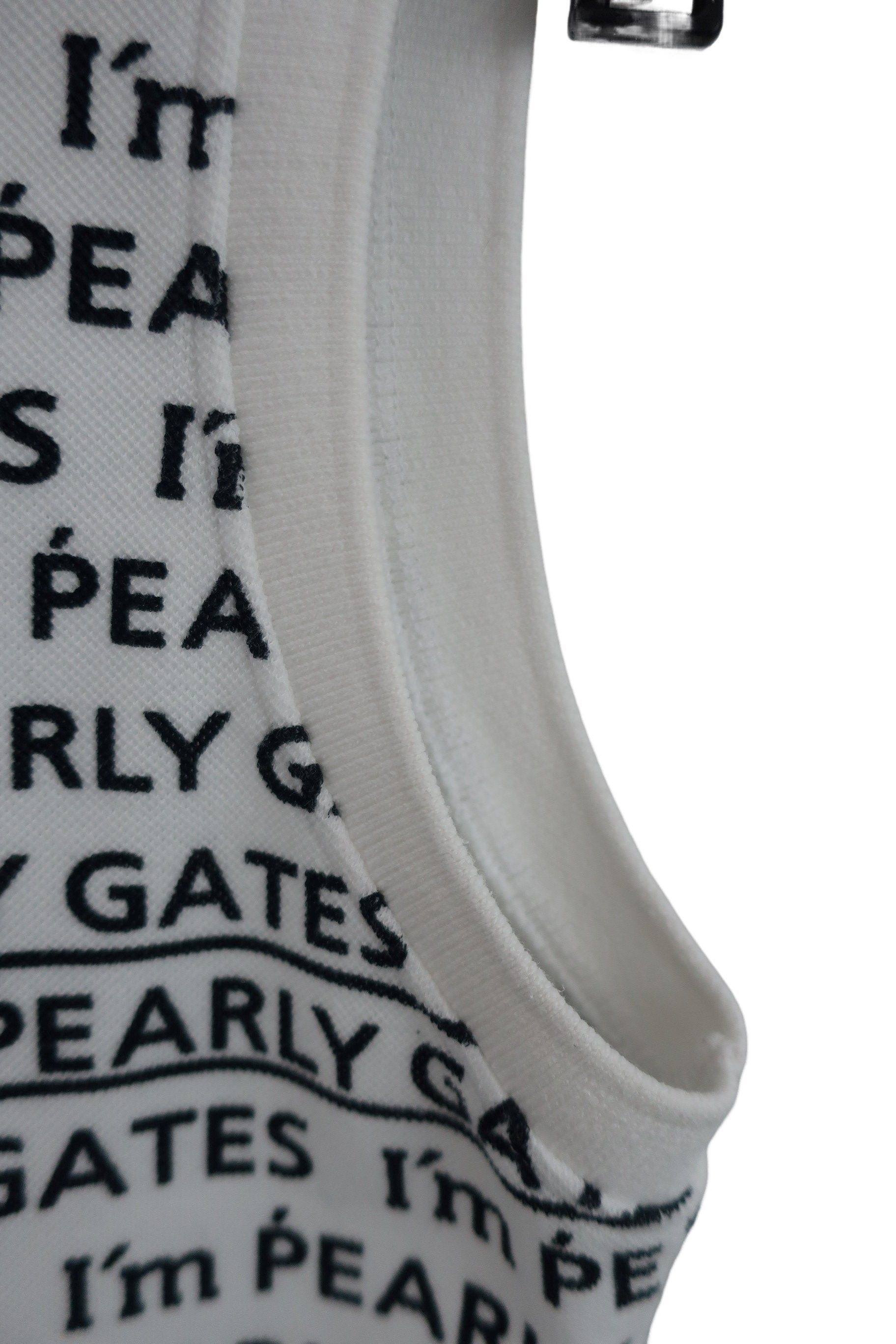 PEARLY GATES(パーリーゲイツ) ノースリーブポロシャツ 白ロゴ柄 レディース 1 055ー9160314 A-3