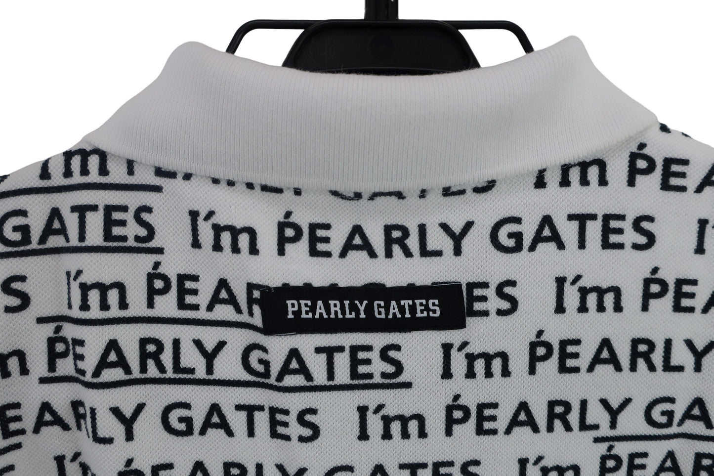 PEARLY GATES(パーリーゲイツ) ノースリーブポロシャツ 白ロゴ柄 レディース 1 055ー9160314 A-6