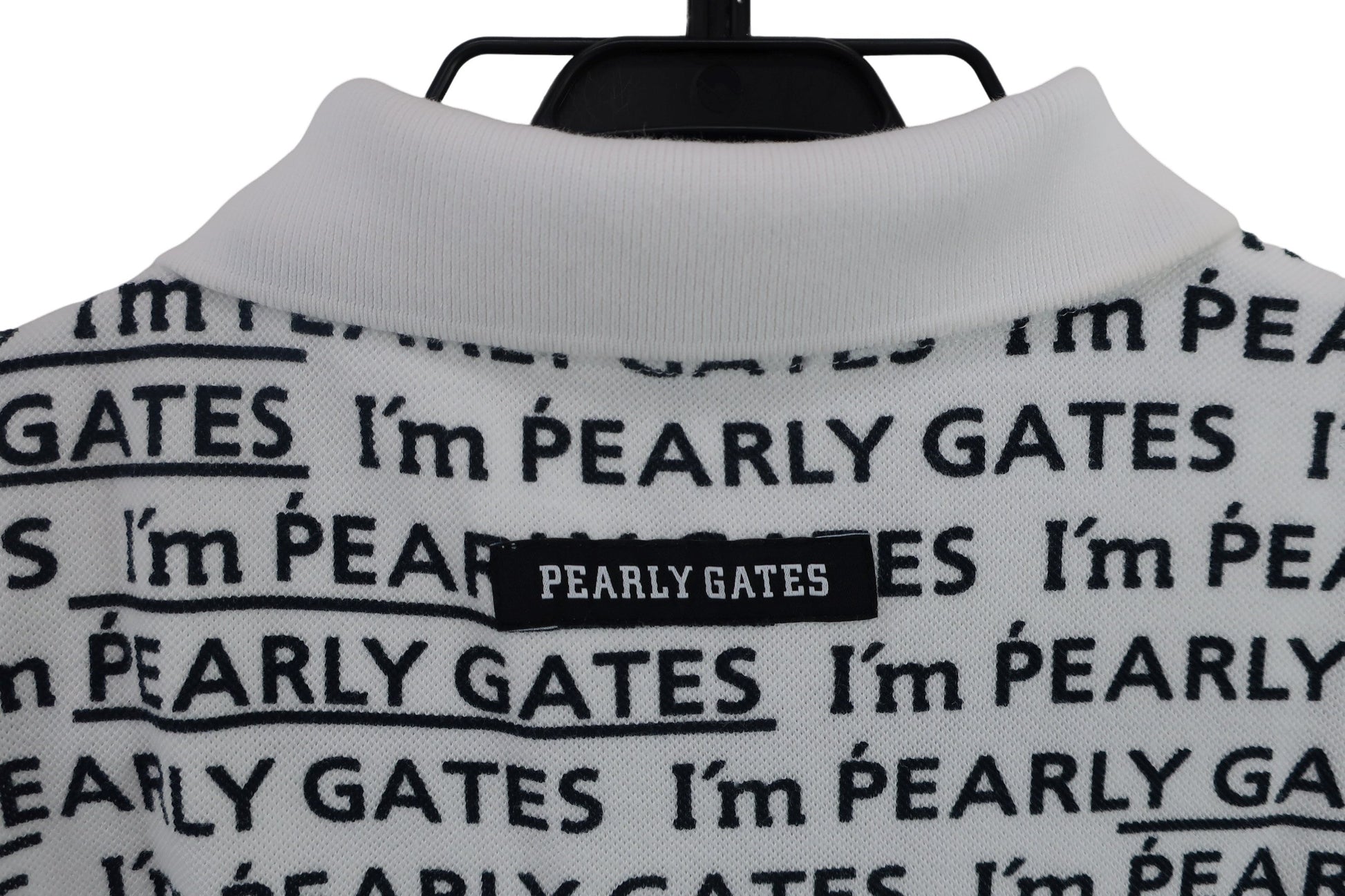 PEARLY GATES(パーリーゲイツ) ノースリーブポロシャツ 白ロゴ柄 レディース 1 055ー9160314 A-6