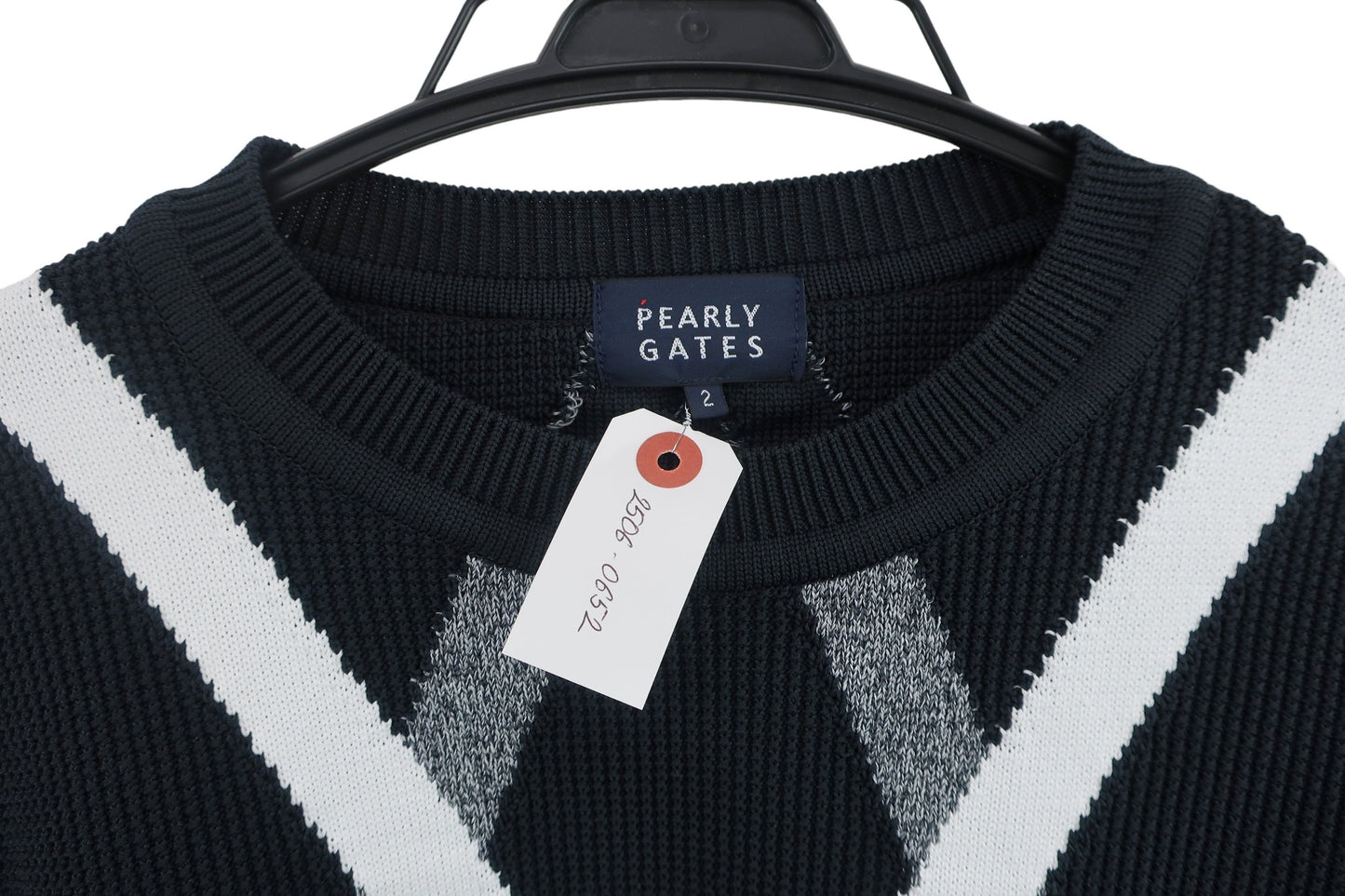 PEARLY GATES(パーリーゲイツ) ニットセーター 黒白グレー レディース 2 055-3270910 S-2
