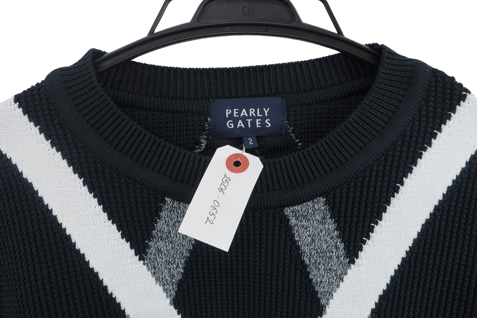 PEARLY GATES(パーリーゲイツ) ニットセーター 黒白グレー レディース 2 055-3270910 S-2