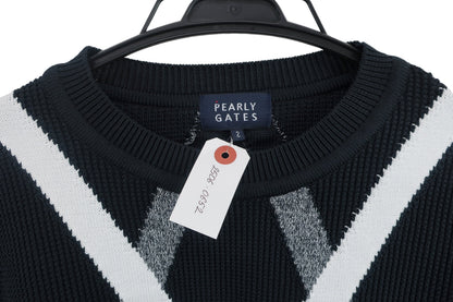 PEARLY GATES(パーリーゲイツ) ニットセーター 黒白グレー レディース 2 055-3270910 S-2