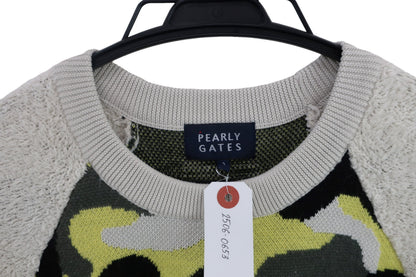 PEARLY GATES(パーリーゲイツ) ニットセーター ベージュ黄色迷彩 レディース 1 055-9270124 A-2