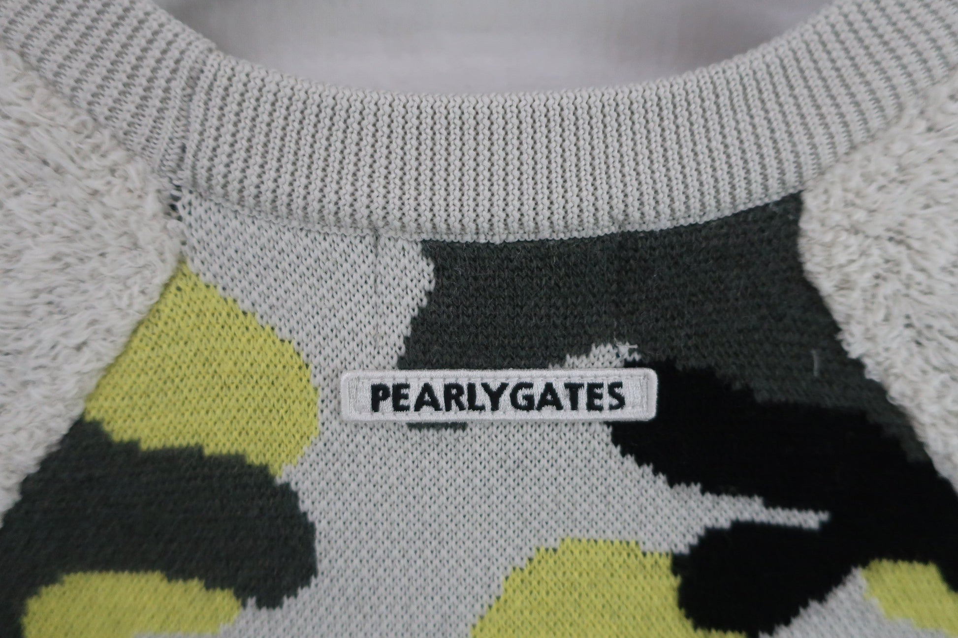 PEARLY GATES(パーリーゲイツ) ニットセーター ベージュ黄色迷彩 レディース 1 055-9270124 A-6