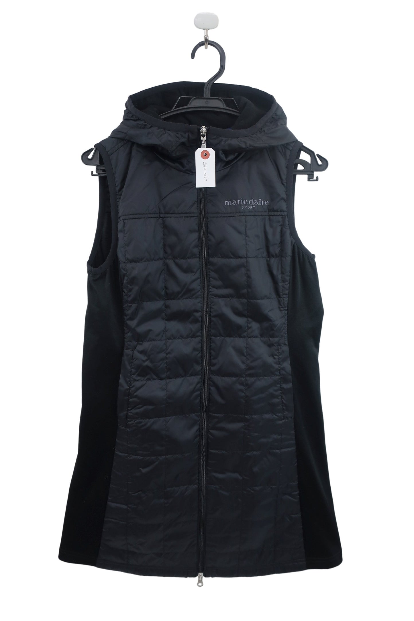 marie claire sport(マリ・クレール・スポーツ) ナイロンベストワンピース 黒 レディース M A-1